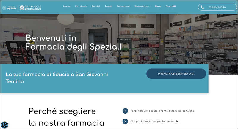 sito https://www.farmaciadeglispeziali.it/