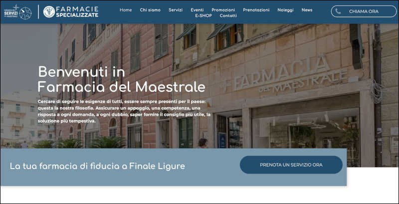 sito https://www.farmaciadelmaestrale.com/