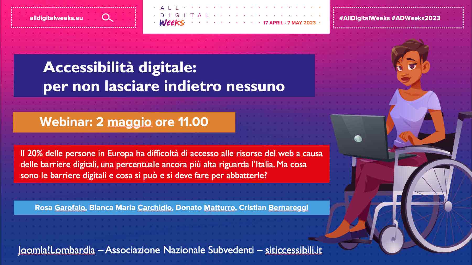 webinar Accessibilità digitale: per non lasciare indietro nessuno 