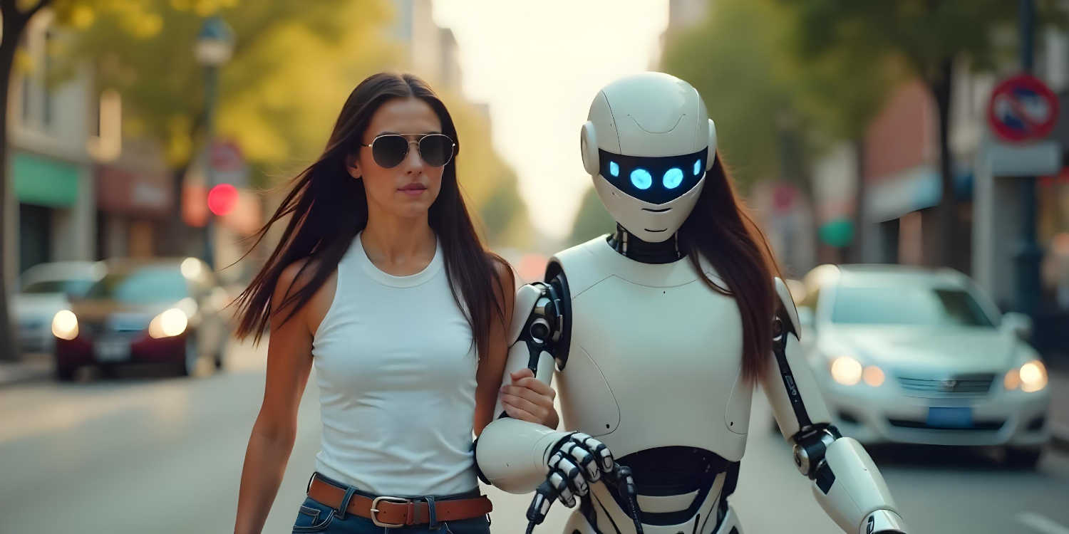 robot e persona cieca