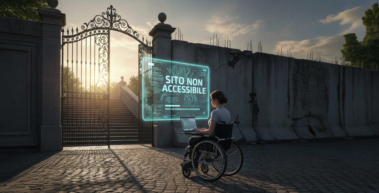 rappresentazione simbolica delle barriere digitali