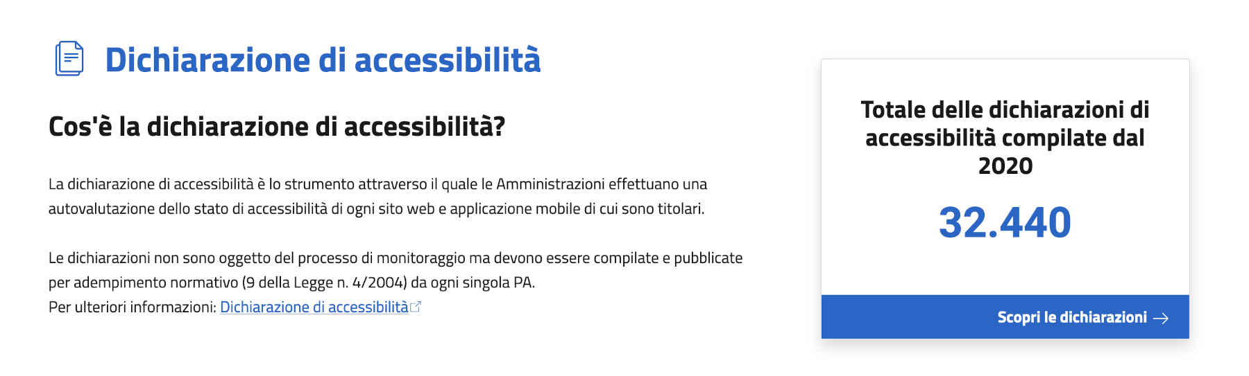 dichiarazione accessibilita per la PA