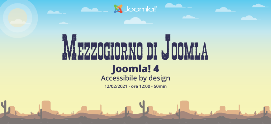 Locandina webinar Joomla accessibile