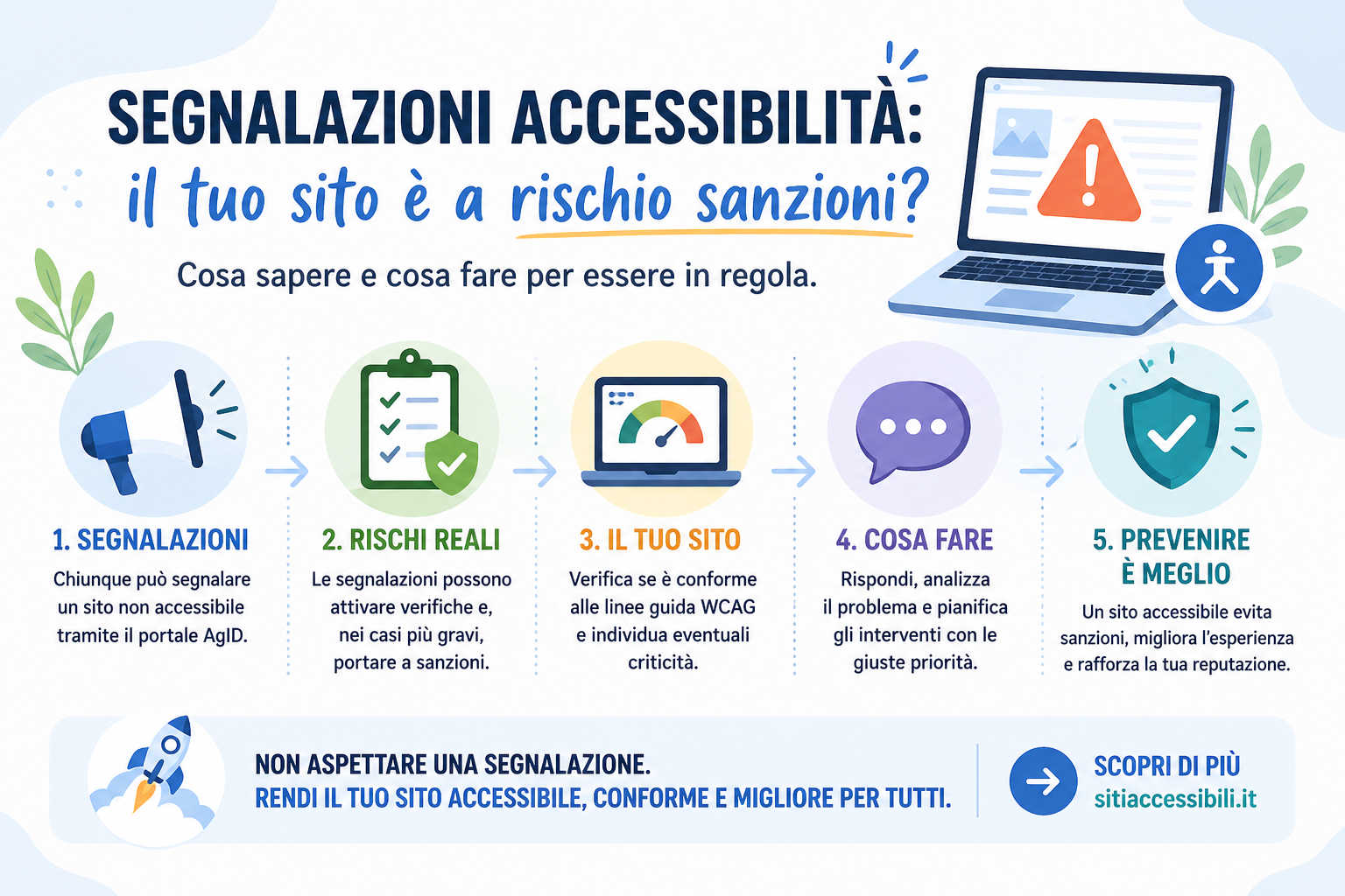 segnalazioni accessibilità: infografica descritta nell'articolo