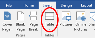 Inserisci tabella della selezione di "Ripeti righe di intestazione" nella barra multifunzione Layout
